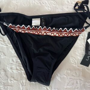 NWT La Blanca Black and Brown Bikini Bottom